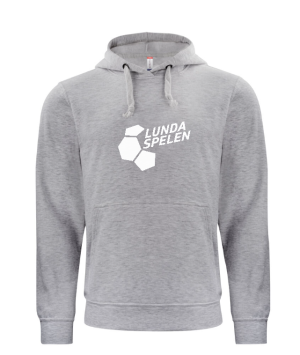 Hoodie greymelange/white