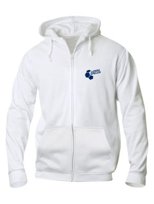 Hoodie with Zip white/navy
