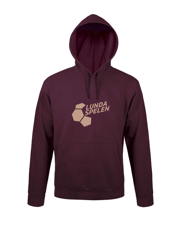 Hoodie burgundy/camel